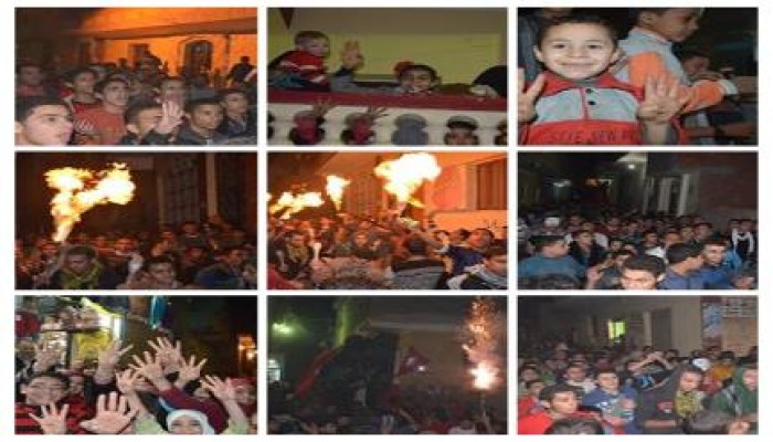 بالصور.. مسيرة ليلة بقرية مزغونة بمركز البدرشين تنديداً بالانقلاب العسكري