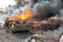 مجهولون يحرقون  سياريتن لوكلاء نيابة بني مزار بالمنيا