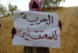 بالفيديو.. تنديدا بمحاكمة مرسي: سلسلة بشرية على الطريق الدولي بسيناء