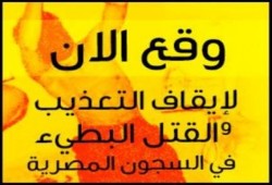 حملة دولية لوقف الانتقام والتعذيب فى سجون مصر: "أوقفوا القتل البطئ للمعتقلين السياسييين"