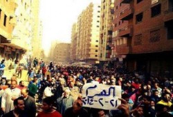 عشرات الآلاف يحتشدوت في شوارع الهرم ضد الانقلاب