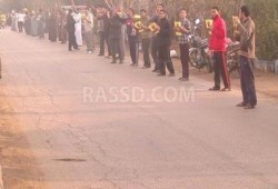 سلسلة بشرية للتحالف الوطني بـالمنوفية في يوم "الطالب العالمي"