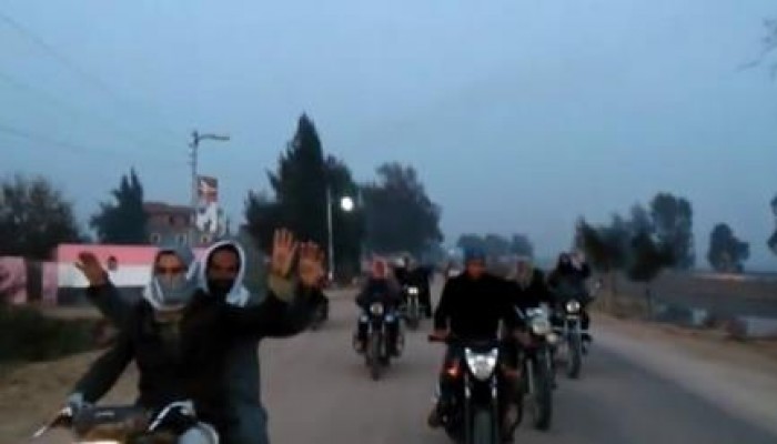 مسيرة دراجات بخارية صباحية بالإسماعيلية رفضا للانقلاب العسكرى الدموى