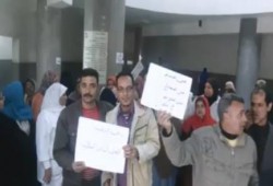 إضراب العاملين بمستشفي التأمين الصحي بالإسماعيلية