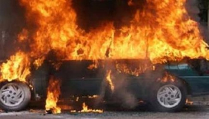 مجهولون يشعلون النيران في سيارة مدير إدارة التدريب بأمن الغربية