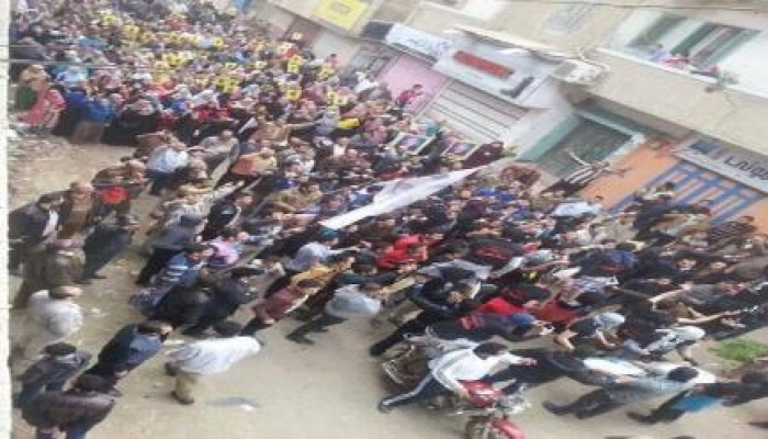 "لن يحكمنا الفسدة": مسيرة ضخمة بالمنزلة دقهلية لإسقاط الانقلاب العسكري