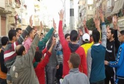 وقفة  لأولتراس مكملين بالدقهلية  رفضا للانقلاب