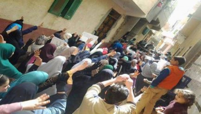 مسيرة حاشدة تجوب حارات قطور في مليونية "لن يحكمنا الصهاينة والمريكان"