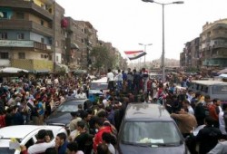 مسيرة حاشدة تزلزل منطقة شبرا ضد الانقلاب "لين يحكمنا الصهاينة والأمريكان"