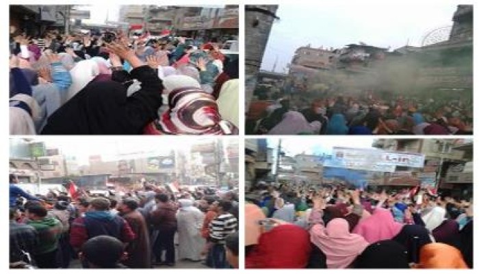 "لن يحكمنا الصهاينة والأمريكان": يوم ثوري حاشد في بركة السبع بالمنوفية (صور)