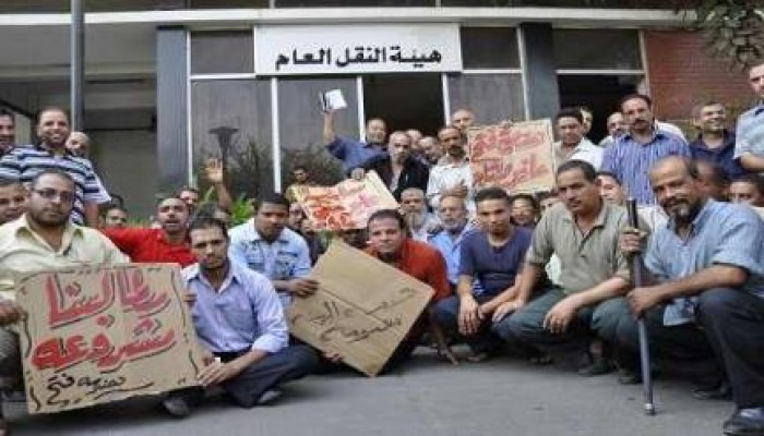 استمرار اضراب عمال النقل العام لليوم الثاني حتي تنفيذ مطالبهم