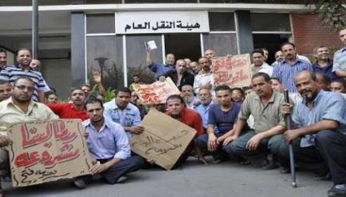 استمرار اضراب عمال النقل العام لليوم الثاني حتي تنفيذ مطالبهم
