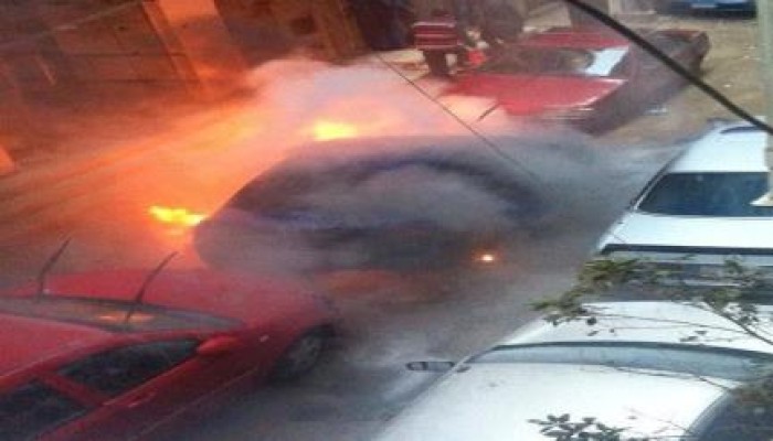 مجهولون يشعلون النار بسيارة عميد "تربية رياضية" الزقازيق