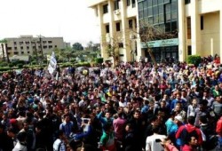 بالصور .. جانب من فعاليات طلاب ضد الانقلاب بجامعة القاهرة