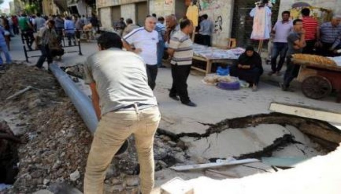 نحس "السيسي": الإهمال يتسبب في هبوط أرضي بمساحة 10م وبعمق 14م في أسوان