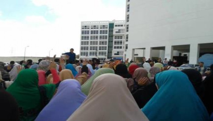 مسيرة لحركة "طلاب ضد الانقلاب" بجامعة دمنهور تنديدًا بسلطات الانقلاب