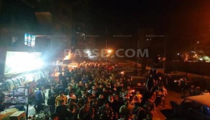 مسيرة حاشدة ضد انتهاكات سلطات الانقلاب بحلوان