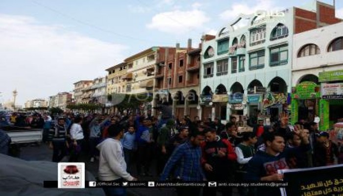 طلاب ضد الانقلاب جامعة دمياط  يتحدون القمع الأمني و ممارسات الانقلاب و إدارة الجامعة