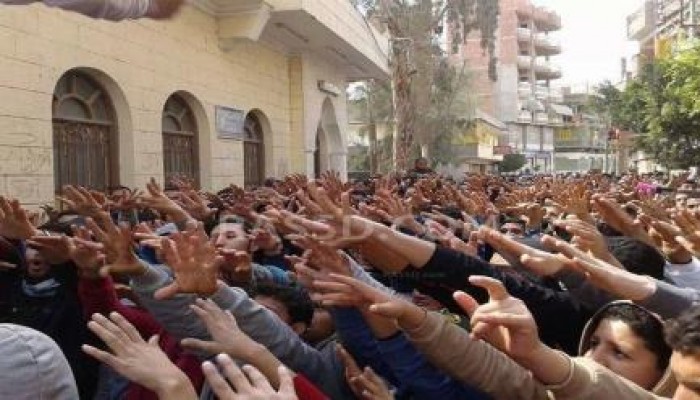 شباب مدينة أبوكبير بمحافظة الشرقية‬ ، يخرجون في مسيرة حاشدة رافضة للانقلاب العسكري