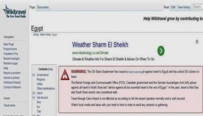 تحذير "أحمر" عن مصر على "ويكي ترافيل" ..  دول تطالب مواطنيها بمغادرة مصر