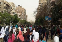 مسيرة لطلاب ضد الانقلاب بمدينة نصر في أسبوع "الشارع لنا" (صور)
