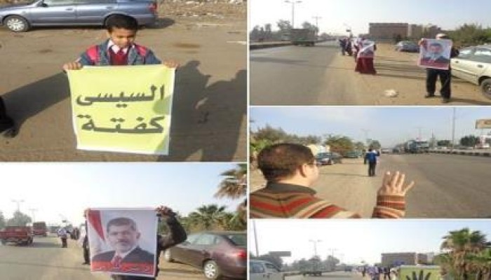 سلاسل بشرية من اسوان  إلي الإسكندرية الاولي من نوعها علي مستوي العالم  رفضا للإنقلاب