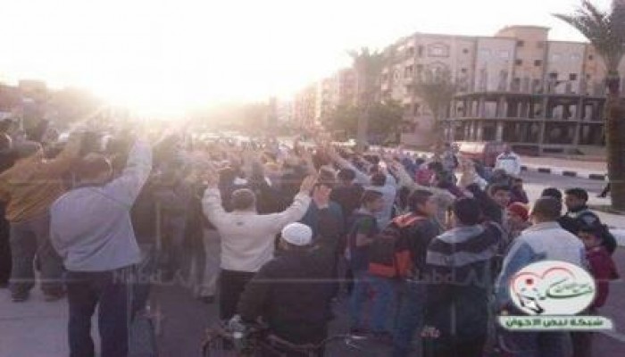 مسيرة حاشدة بمدينة السادات ضمن فعاليات الموجة الثورية.