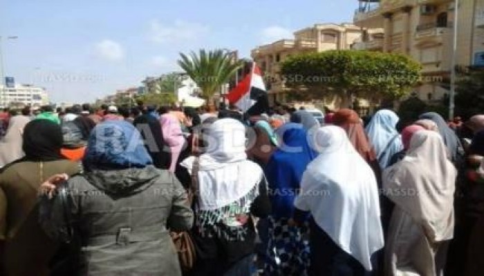 مسيرة حاشدة ضد الانقلاب بدمياط