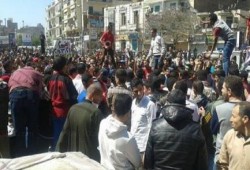بدء احتشاد رافضي الانقلاب بالفيوم‬