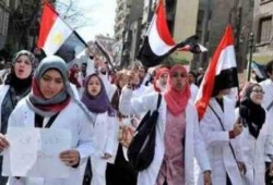 بيطريو الاسكندرية يتظاهرون للمطالبه بالكادر الخاص !