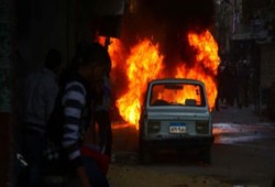 مجهولون يشعلون النيران في سيارة ضابط بإدارة البحث الجنائي بمديرية أمن الغربية