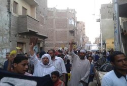 مسيرة رافضة للانقلاب الدموى لثوار مدينة قوص بقنا