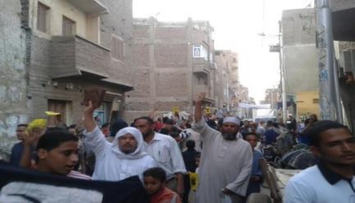 مسيرة رافضة للانقلاب الدموى لثوار مدينة قوص بقنا