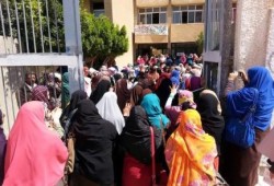 وقفة لطالبات الازهر بالسادات ضد ترشيح السفاح