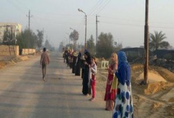 "عاش نضال الطلبة": سلسلة بشرية صباحية ضد الانقلاب العسكري بالاسماعيلية (فيديو)