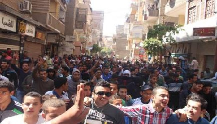 مسيرة الفيوم تشهد تزايد كبير للمشاركين فيها ضد الانقلاب