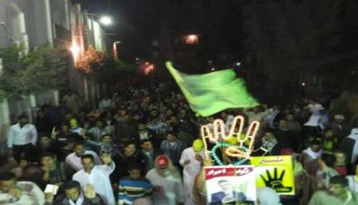 البحيرة... مسيرة ليلية حاشدة لتحالف دعم الشرعية بحوش عيسى رفضاً للانقلاب