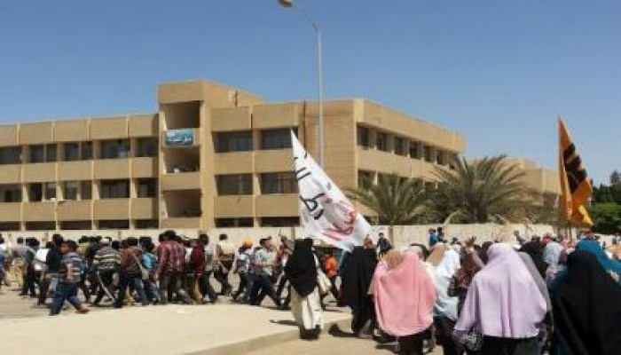 بالصور: مسيرة حاشدة لطلاب جامعة السادات للتنديد بمحاولة قائد الإنقلاب الإستيلاء على السلطة