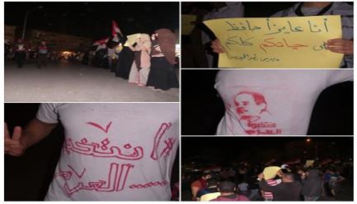 الشيخ‬ زايد: سلسة بشرية ليلية قوية بالحى 11 وسط قبول وترحيب شعبى واسع