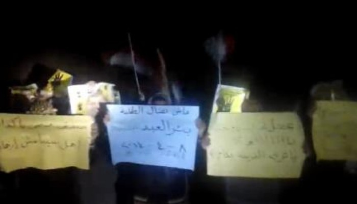 شمال سيناء: وقفة ليلية لابناء القبائل ببئرالعبد رفضا للانقلاب العسكرى