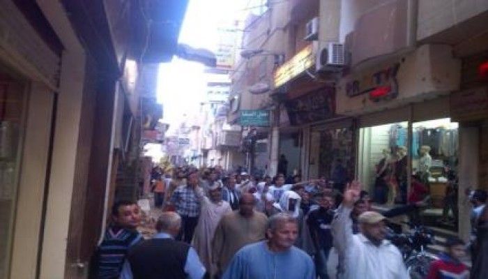 بالصور: مسيرة حاشدة لانصار الشرعية بمدينة مغاغة بالمنيا
