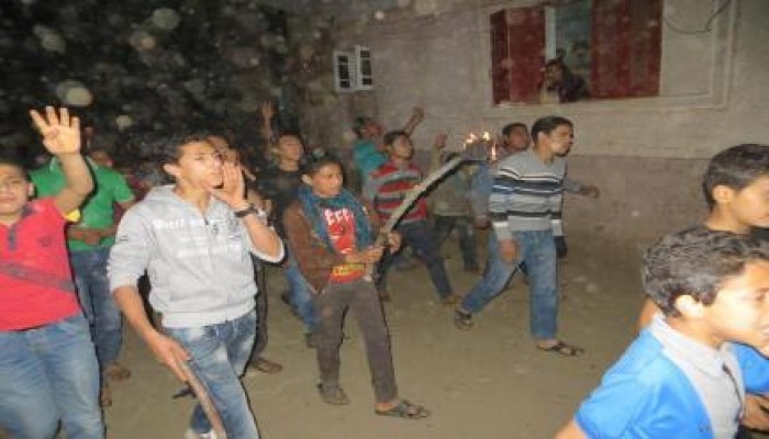 مسيرة ليلية بالمشاعل بقرية كفر كلا الباب السنطة غربية‎