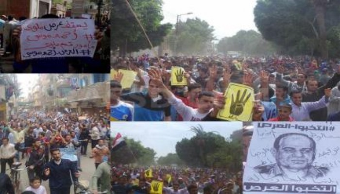 فاعليات رافضة للانقلاب بمحافظة المنيا في جمعة "الانقلاب أصل الخراب"