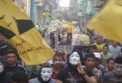 أهالى أويش الحجر ينتغضون فى مسيرة مناهضة للانقلاب العسكرى "الانقلاب أصل الخراب"