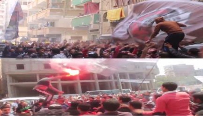 مسيرة حاشدة بالشماريخ وحشود مهولة غير مسبوقة بالعجمى "الانقلاب أصل الخراب" ... فيديو-صور