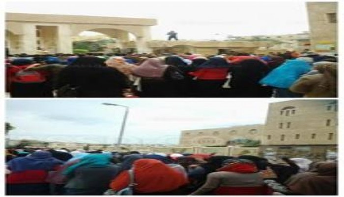 مسيرة لطلاب ضد الانقلاب بدمياط الجديدة