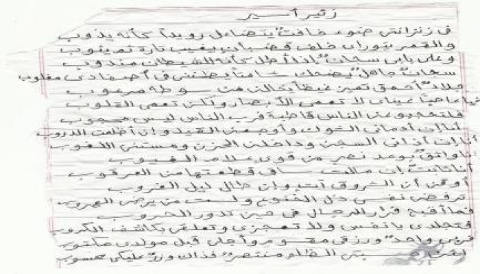 قصيدة من داخل سجون الانقلاب  بعنوان "زئير اسير"  لطالب معتقل