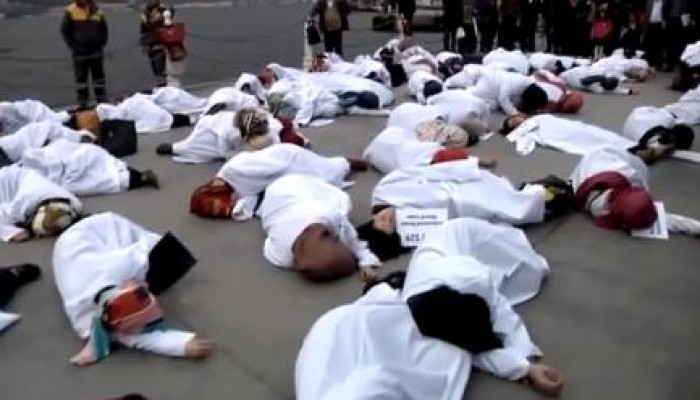 بالفيديو.. شاهد كيف يتضامن أحرار تركيا مع ثوار مصر (529 إعدام)