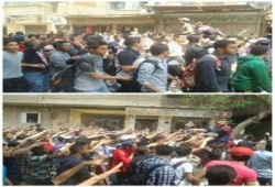 مسيرة لطلاب المدارس ضد الانقلاب بمنطقة عين شمس