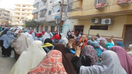 مسيرة حاشدة لـ"حرائر  دمنهور" تنديدًا بالانقلاب العسكري